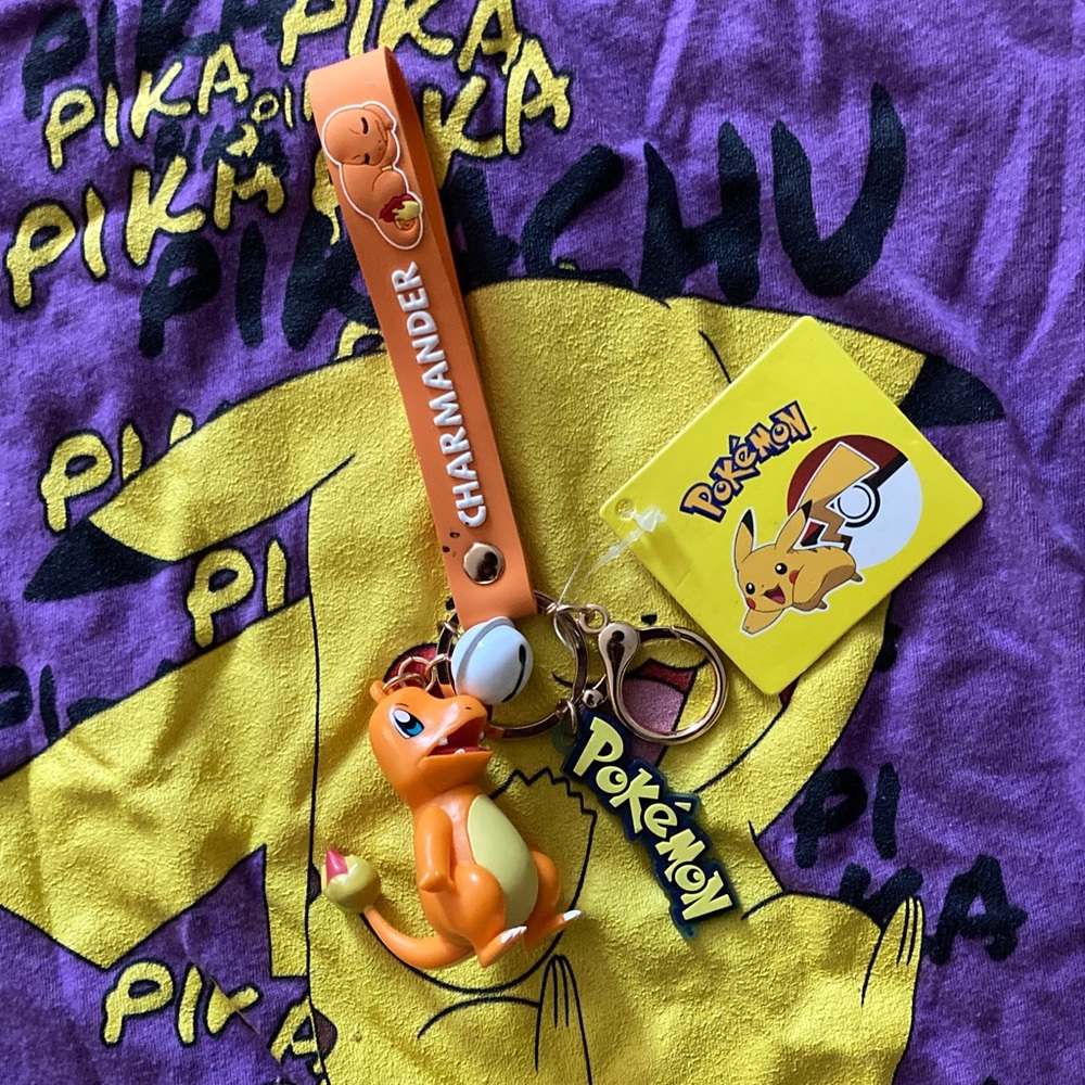 Charmander Keychain with Orange Strap